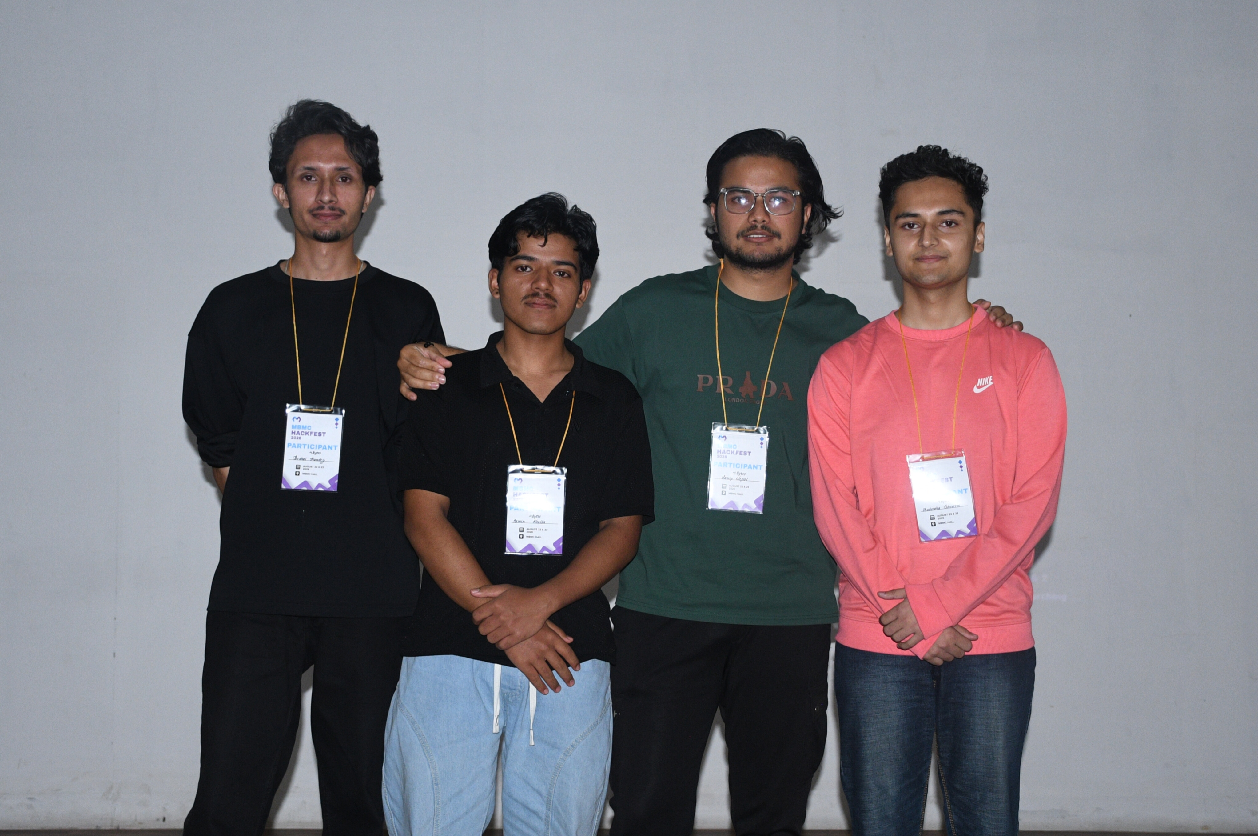 Vishal Pandey and teammates at MBMC HACKFEST 2026